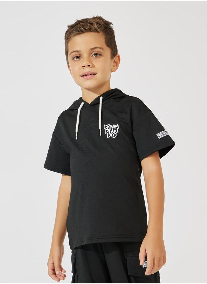 Styli Patch Detail Hooded Top & Cargo Joggers Set  - Image 2