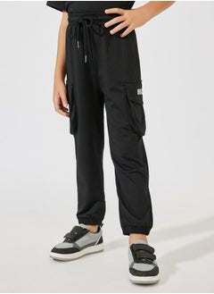 Styli Patch Detail Hooded Top & Cargo Joggers Set  - Image 4