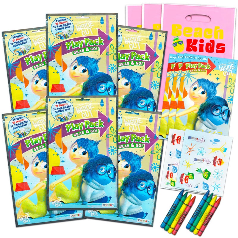 Bendon Publishing Disney Pixar Inside Out Party Favors Packs Bundle Includes 6 Sets with Stickers Coloring Books and Crayons Party Supplies - Image 3
