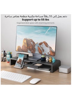 أولماستر حامل شاشة كمبيوتر مكتبي مرتفع لسطح المكتب المنزلي  - Image 4