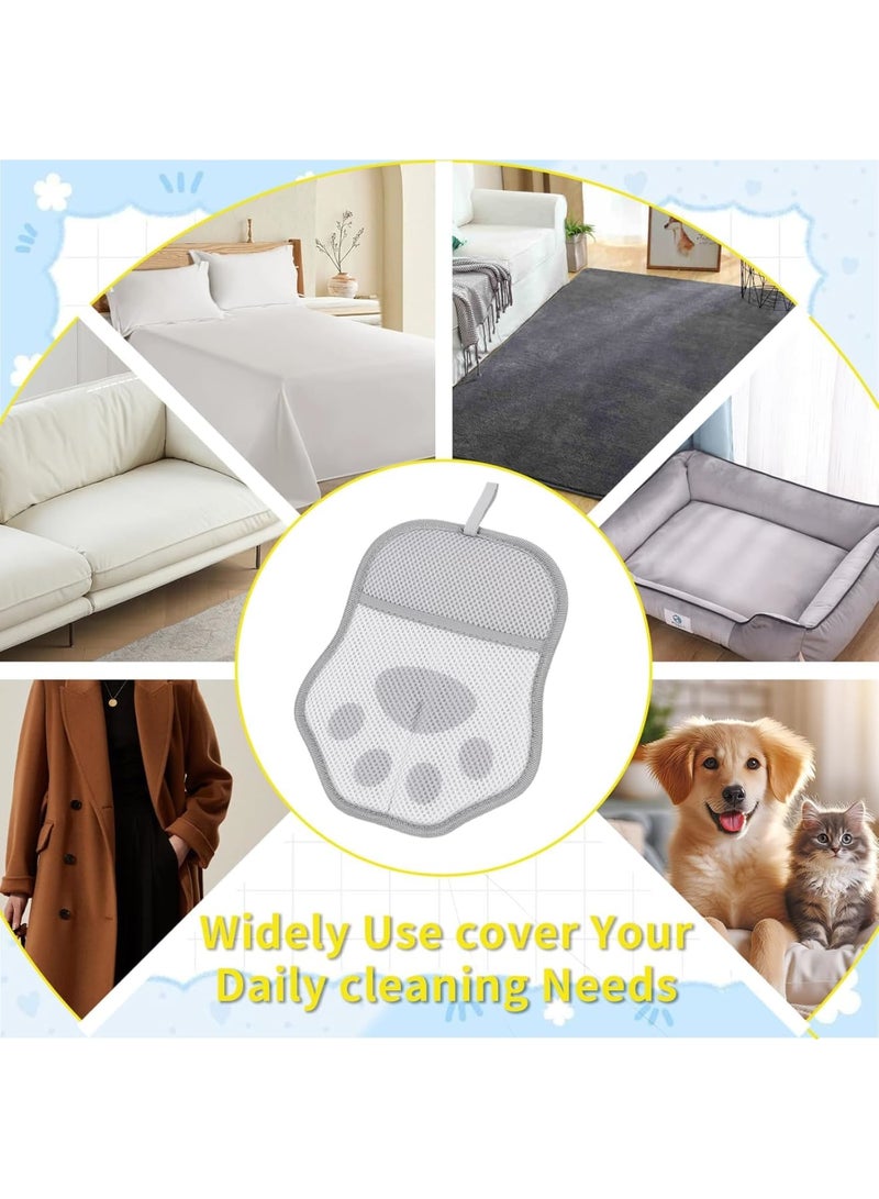 SYOSI Pet Hair Removal Glove, Reusable Electrostatic Grooming Glove for Cats and Dogs, Soft Rubber Bristles for Removing Pet Hair from Couch, Clothing, Carpet and Car Seats, One Size, Grey - Image 5