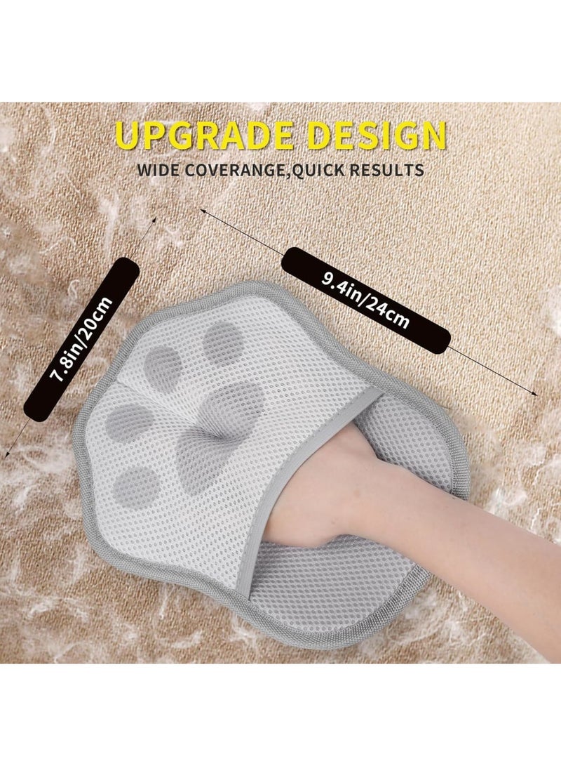 SYOSI Pet Hair Removal Glove, Reusable Electrostatic Grooming Glove for Cats and Dogs, Soft Rubber Bristles for Removing Pet Hair from Couch, Clothing, Carpet and Car Seats, One Size, Grey - Image 3