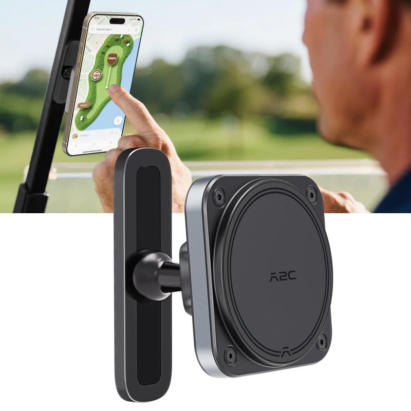 A2C Upgraded Magnetic Golf Cart Phone Holder Compatible With Magsafe Iphone 16 Pro Max Plus 15 14 13 12 Fits Ezgo Club Car Yamaha Icon  Golf Cart Accessories Essential Gifts For Father Men Grandpa Dad - Image 1