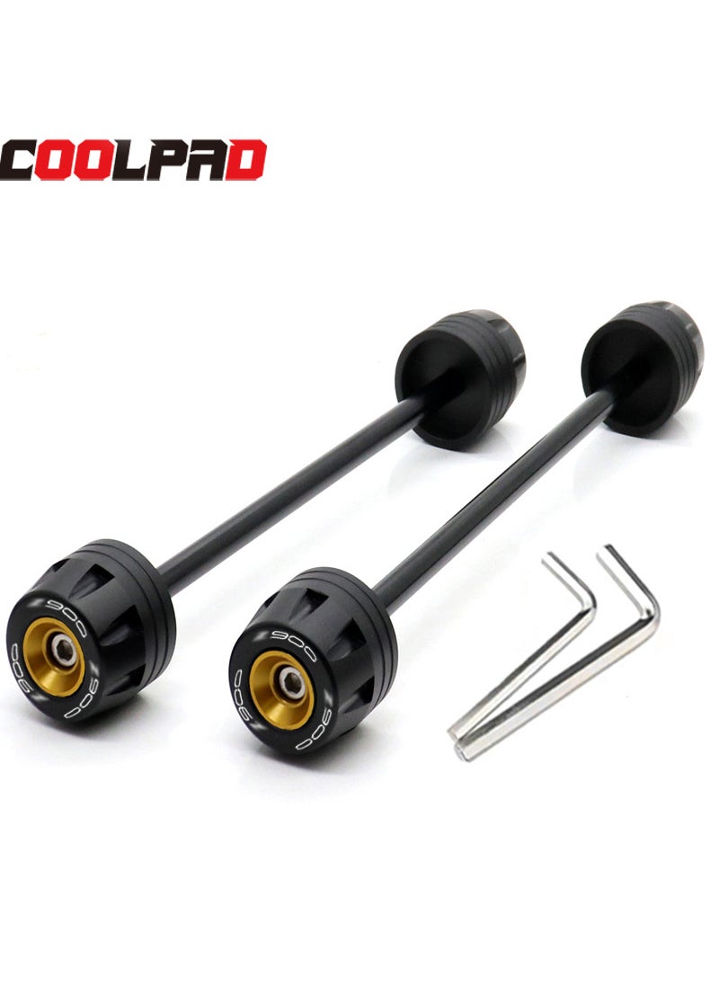 Generic Yamaaha MT09 21-23 Front And Rear Wheel Anti-Fall Rubber Protective Ball Insurance Policy Front And Rear Anti-Fall Rod Accessori Yellow 