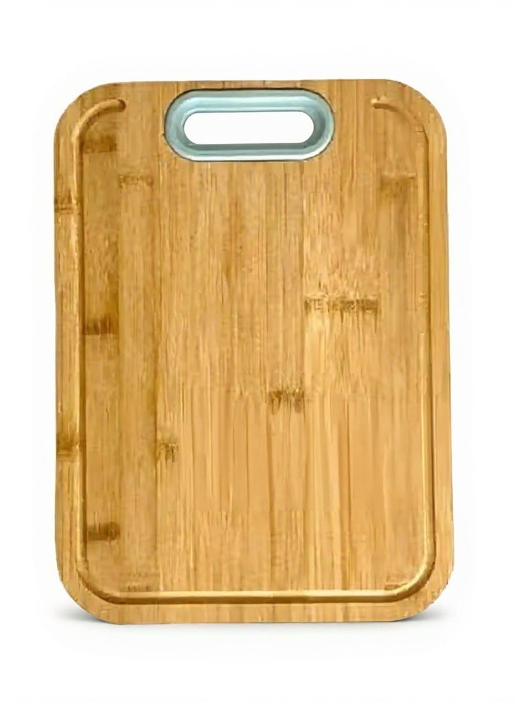 Cutting board with silicone handle from wooden bamboo for kitchen 25.5 X 36 cm Woody - Image 1