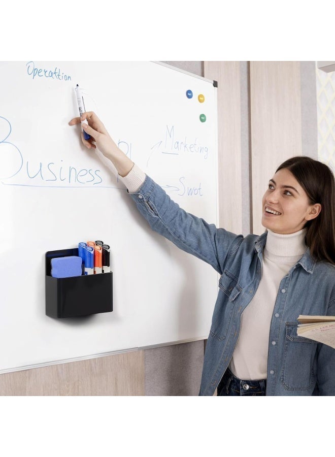 2 Pcs Dry Erase Marker Holder, Magnetic Pen Holder for Fridge, Large Capacity, Remote Control Holder for Wall Marker Holder, Whiteboard Accessories - Image 3