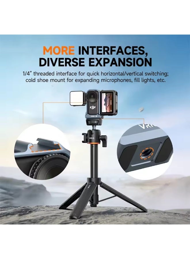 في ار اي جي قفص كاميرا مغناطيسي VRIG GA-16 لكاميرا DJI Osmo Nano Action، قاعدة تحرير سريعة، إطار مقاوم للصدمات، هيكل واقٍ مع قاعدة تثبيت ملحقات الكاميرا. - Image 3