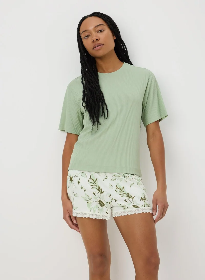 Matalan Green Pyjama Short Top
