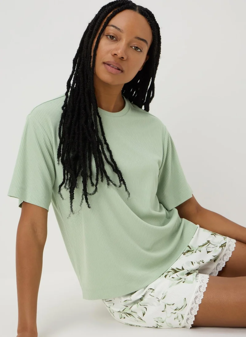 Matalan Green Pyjama Short Top