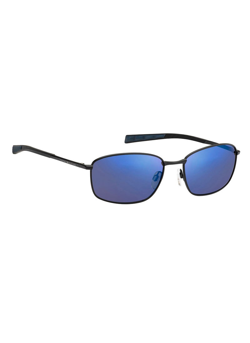 TOMMY HILFIGER - Rectangular / Square  Sunglasses TH 1768/S MTBLKBLUE 57 - Image 1
