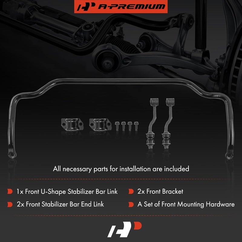 A-Premium 26mm Front Stabilizer Bar Link Kit with Sway Bar End Link & Bracket for Jeep Models - Image 2