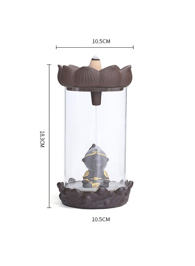 general Monkey King Pagoda Incense Reflux Incense Burner Creative Windshield Lotus Monkey King Regurgitated Incense Burner Ornaments  - Image 3