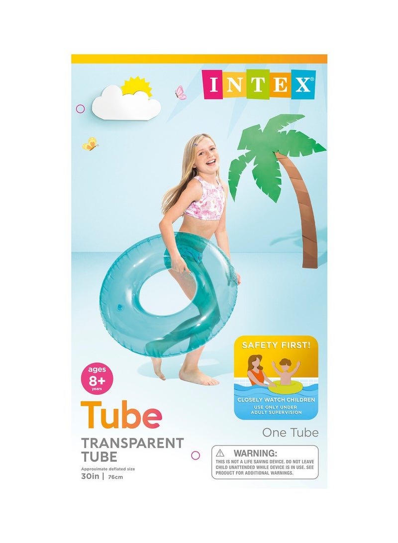 انتكس أنبوب سباحة شفاف قابل للنفخ 76 × 30 سم - Image 2