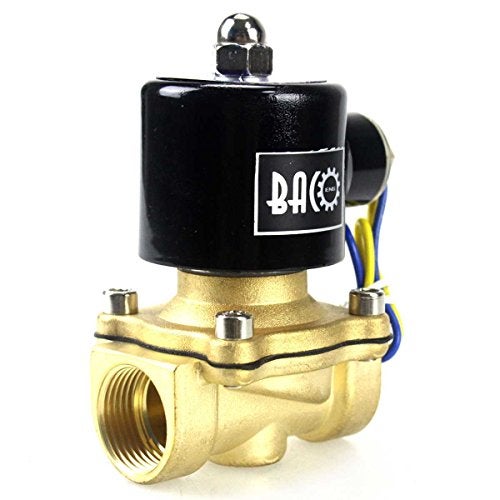 BACOENG VITON 3/4" Brass Electric Solenoid Valve, 12V DC Normally Closed - Image 1