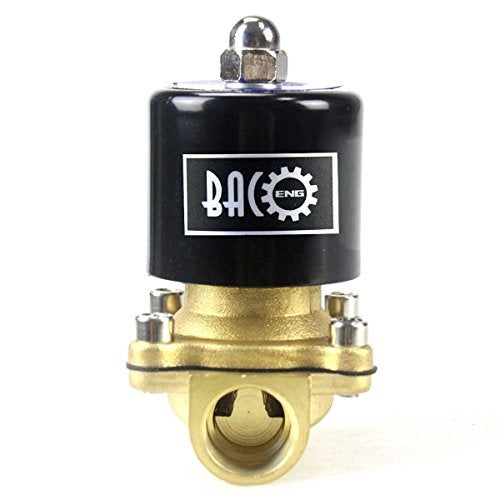 BACOENG VITON 3/4" Brass Electric Solenoid Valve, 12V DC Normally Closed - Image 2