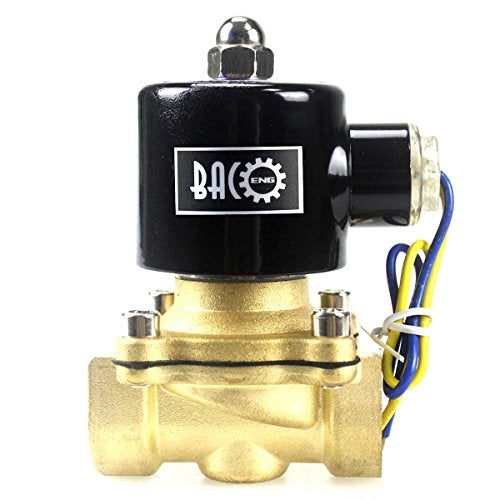 BACOENG VITON 3/4" Brass Electric Solenoid Valve, 12V DC Normally Closed - Image 3