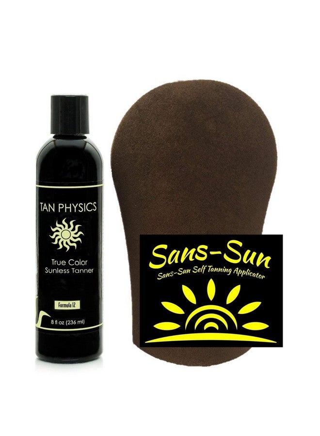 Tan Physics Self Tanner, 8 Fl oz with Tanning Mitt - Tan Physics True Color Sunless Tanner - Tan Physics Sunless Tanner - Self Tanners Best sellers - Fake Tan, Quick Tan & Sunless Tan - Image 1