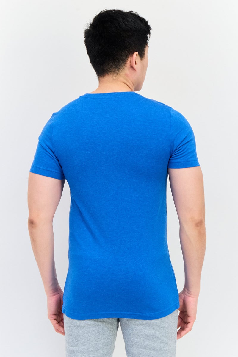 PUMA تي شيرت رياضي للرجال بأكمام قصيرة، أزرق - Image 2