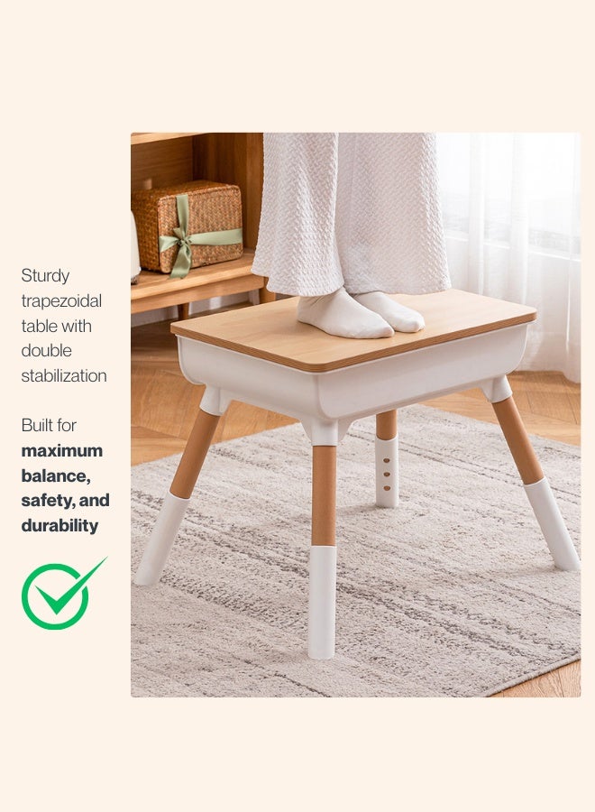 Marcolo Table & One Chair Adjustable Set – Kids’ Study, Play & Activity Desk – BPA-Free, Durable & Easy to Clean (Brown) - Image 5