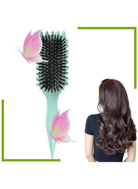 2024 Newest Bounce Curl Brush,Bounce Curl Defining Brush,Curl Defining Brush,Hair Brush Styling Brush,Shaping and Defining Curls for Women Girls (Color : Green)