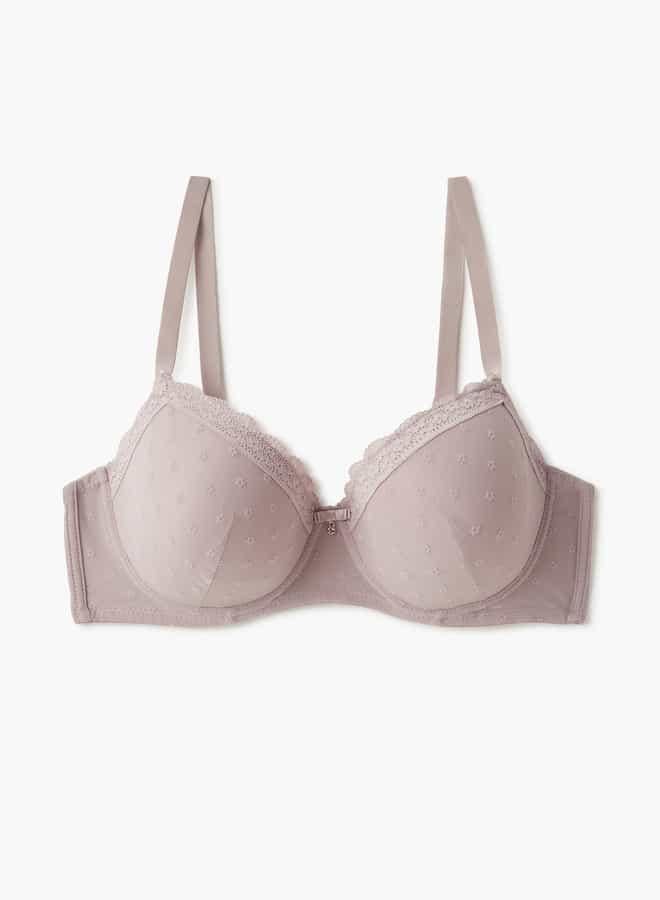 Splash FAV Lace Detail Balconette Bra - Image 1