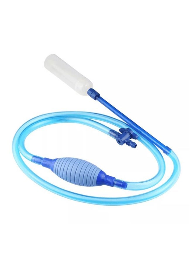 NIBEMINENT Vacuum Water Change Fish Tank Cleaner With Valve White/Blue - Image 1
