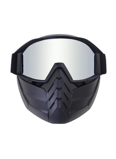 BOLLFO Off Road Half Helmet Mask, Wind And Sand Resistant, Detachable Cycling Glasses  - Image 1