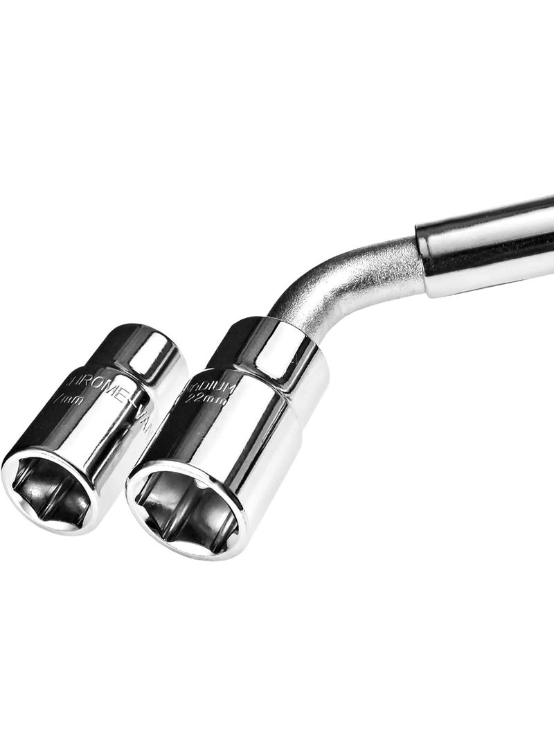 Universal Car Wheel Wrench – Multi-Use 2-Bit Socket Tool (17-19-21-22) for Fast Tire Change & Daily Auto Repair - Image 3