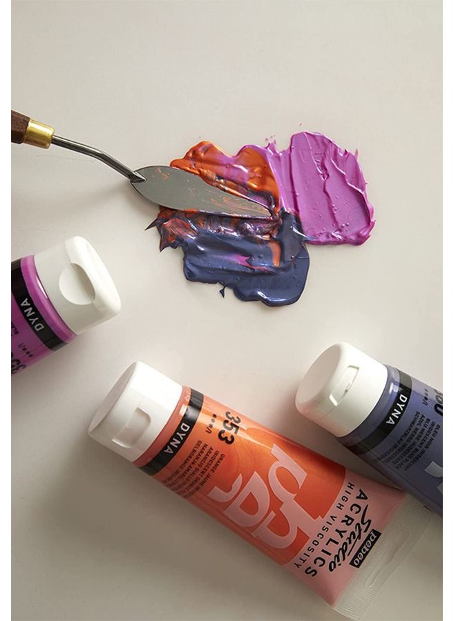 Pebeo Studio Acrylics High Viscosity 100 ml Fluorescent Orange 370 - Image 2