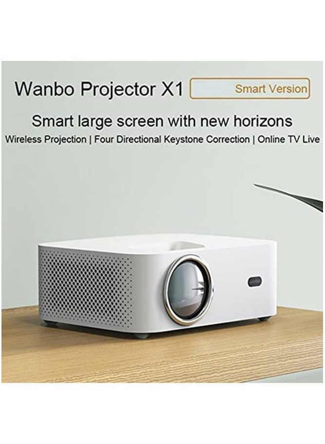 وانبو X1 Max Projector 4K Android 9 1080P Mini LED Portable Projector Keystone Correction Same Screen For Home N70389924LEB white - Image 3