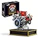 MOCBURIKU Mini V8 Engine Kits That Runs Build Your Own V8 Engine Building Set with Motor and Battery STEM Physical Science Educational Toy for Adults Kids Age 14 1123PCS - Image 2