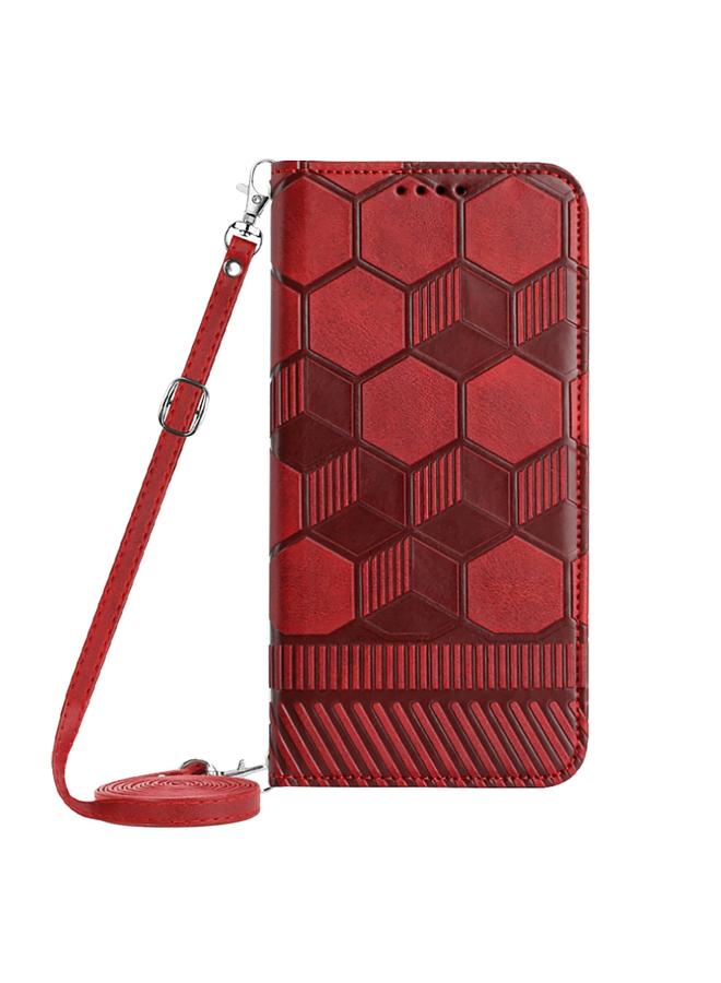 S-TOP Case For Samsung Galaxy A03S 165.8mm US Crossbody Football Texture Magnetic PU Phone Case - Image 2