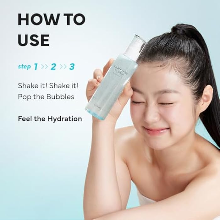 SAM'U Galacto Pore O2 Toner, Hydrating & Pore-Refining, Oxygen Bubble Galactomyces Toner, Exfoliating for Sebum Control & Suitable for All Skin Types, Korean Toners, 6.08 Fl. Oz - Image 5