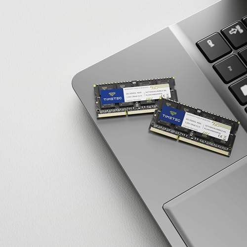 Timetec تيمتيك 16 جيجابايت كيت (2x8 جيجابايت) DDR3L / DDR3 1600 ميجاهرتز (DDR3L-1600) PC3L-12800 / PC3-12800 غير متوازن غير ECC 1.35 فولت / 1.5 فولت CL11 2Rx8 204 دبوس SODIMM ترقية ذاكرة الكمبيوتر المحمول - Image 4