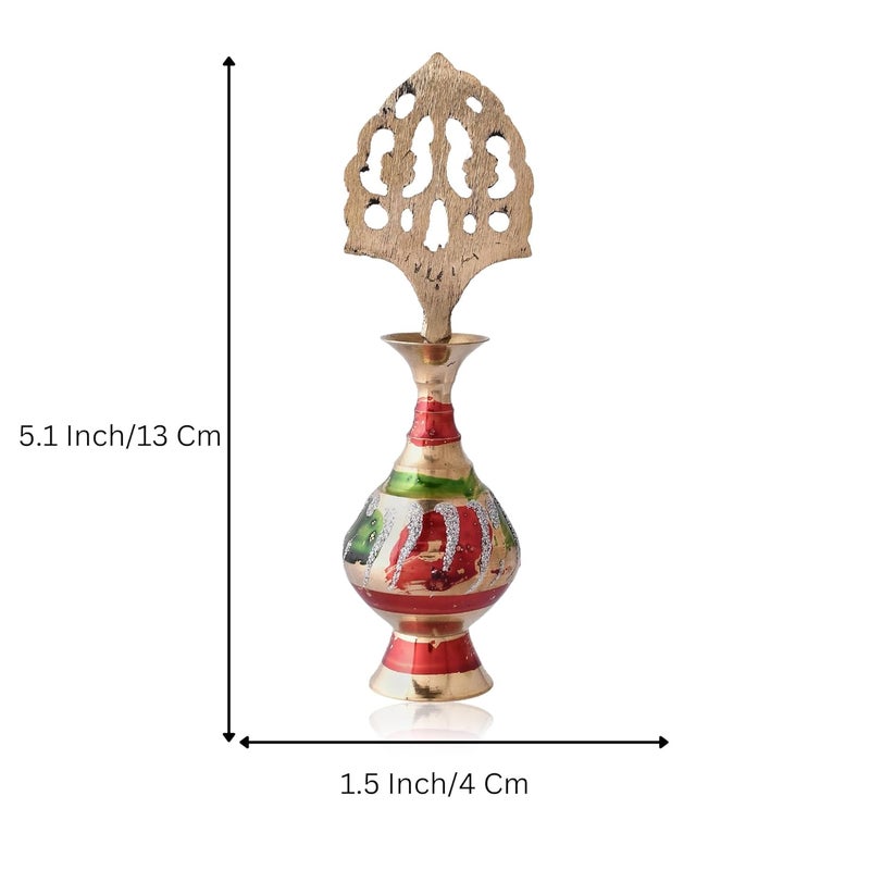 CHUNGROO KhwajaDarbar Brass Surmedani Surma Holder Kohl Kajal Applier without Surma  - Image 2