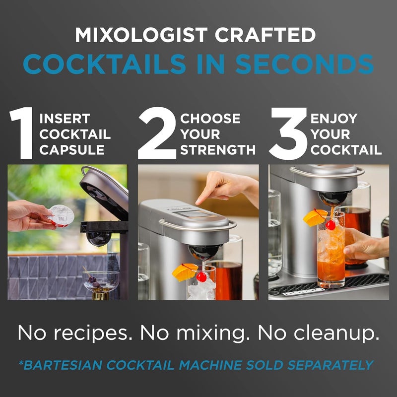 Bartesian 16-Pack Rum Breeze Mixer Capsules for Cocktail Machine - Tropical Cocktail Mix Pods - Image 5