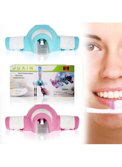 Juxin Toothpaste dispenser with 4-piece toothbrush holder (Multiple colors)  - Image 2
