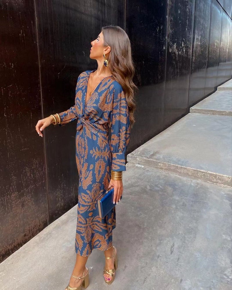 2026 Independent Site Autumn Printed Women's Dress - Image 1