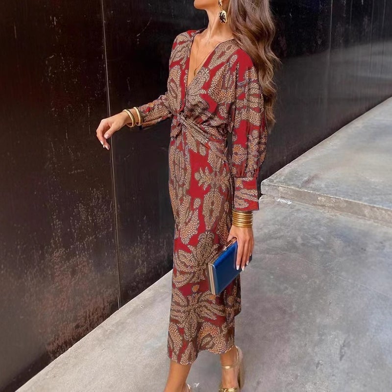 2026 Independent Site Autumn Printed Women's Dress - Image 5
