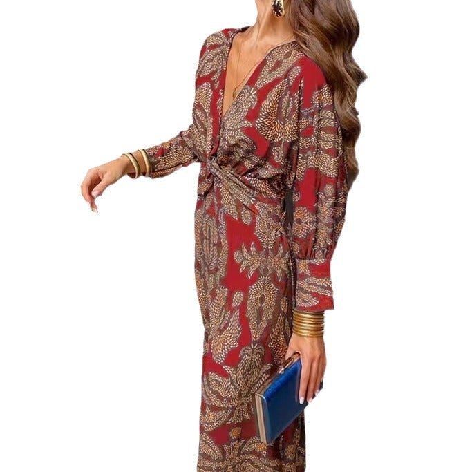 2026 Independent Site Autumn Printed Women's Dress - Image 4