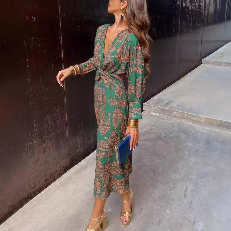 2026 Independent Site Autumn Printed Women's Dress - Image 3