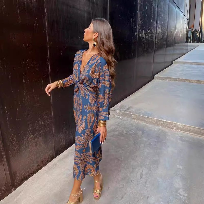 2026 Independent Site Autumn Printed Women's Dress - Image 2