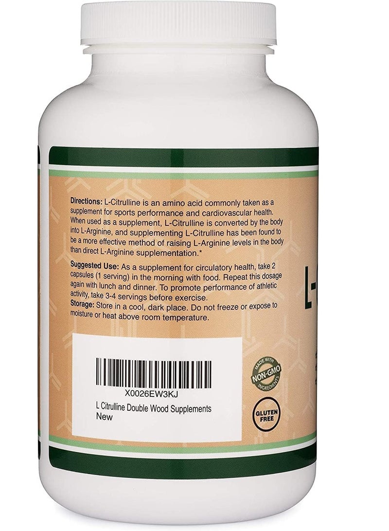 Double Wood Supplements L Citrulline  Muscle Recovery Supplement to Improve Muscle 1200mg 210 Capsules 105 Days supply - Image 3