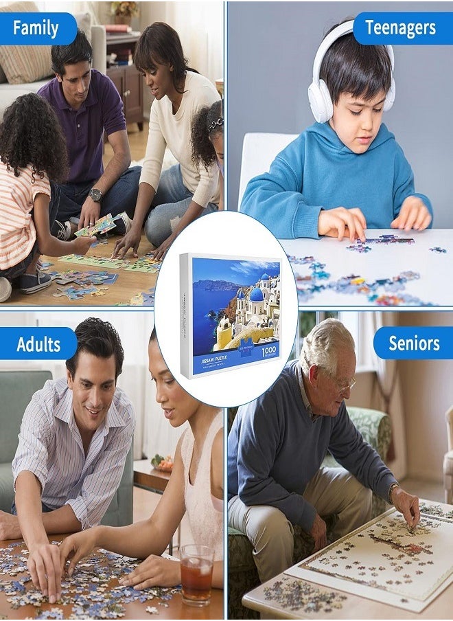 Generic - 1000 Piece Jigsaw Puzzle for Kids and Adults (Aegean Sea Santorini, Greece) - Image 1