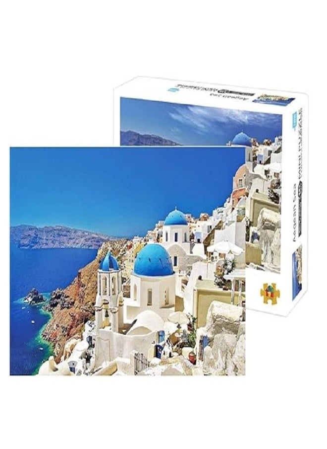 Generic - 1000 Piece Jigsaw Puzzle for Kids and Adults (Aegean Sea Santorini, Greece) - Image 1