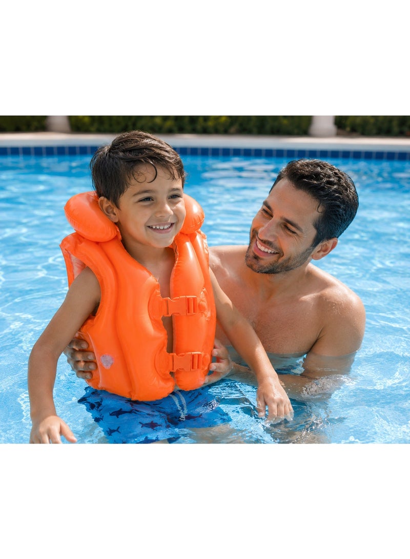 INTEX Inflatable children's life jacket with adjustable safety buckles – Orange - Image 4