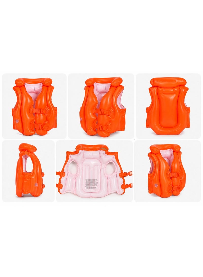 INTEX Inflatable children's life jacket with adjustable safety buckles – Orange - Image 2
