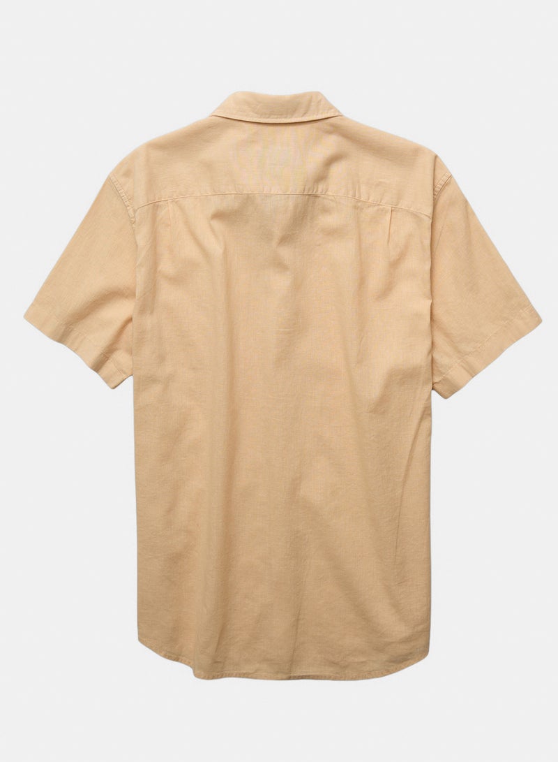 American Eagle AE Linen-Blend Short-Sleeve Button-Up Shirt - Image 2