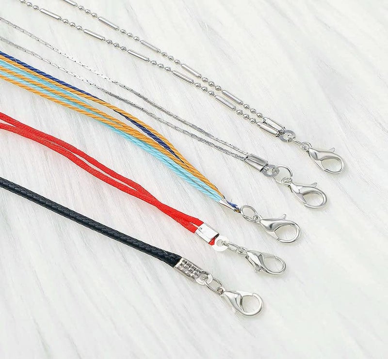 DIY Crafts DIY Crafts Fold Over Cord Ends Cord Crimp End Tips Fold-Over End Caps Leather Ribbon Ending Clasp Tips Jewelry Connector for Jewelry Making (50 Pcs, Nickel Silver) - Image 4