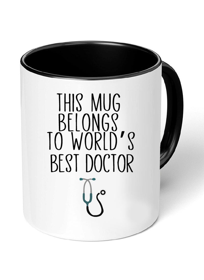 PRINTSHOP4ME - Doctor's Day Ceramic Coffee Mug - Stylish Doctor's Day Black Two Tone Coffee Mug - Ceramic Coffee Mug for Doctor's Day Celebration - Doctor's Day Gift - Image 1